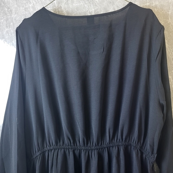 Plus Size Black Chiffon‎ Dress,Party Out On The Town, Size 2X - Picture 4 of 8